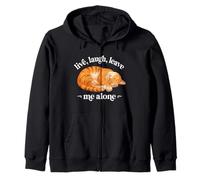 Funny Live Laugh Leave Me Alone Nap Sleep Orange Tabby Lover Sudadera con Capucha