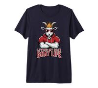 Funny Living Best Goat Life Fantasy Football Commish My King Camiseta Premium