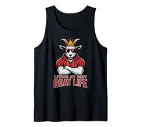 Funny Living Best Goat Life Fantasy Football Commish My King Camiseta sin Mangas