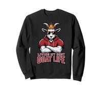 Funny Living Best Goat Life Fantasy Football Commish My King Sudadera