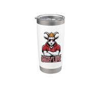 Funny Living Best Goat Life Fantasy Football Commish My King Vaso térmico de acero inoxidable de doble pared