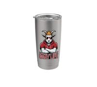 Funny Living Best Goat Life Fantasy Football Commish My King Vaso térmico de acero inoxidable de doble pared
