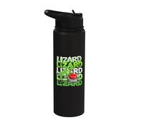 Funny Lizard Button Meme Weirdcore Animal Stainless Steel Insulated Water Bottle