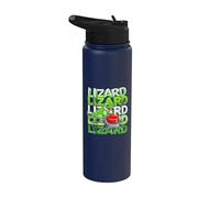 Funny Lizard Button Meme Weirdcore Animal Stainless Steel Insulated Water Bottle