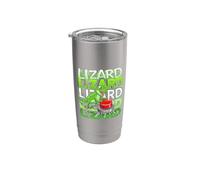 Funny Lizard Button Meme Weirdcore Animal Vaso térmico de acero inoxidable de doble pared