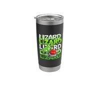 Funny Lizard Button Meme Weirdcore Animal Vaso térmico de acero inoxidable de doble pared