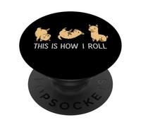 Funny Llama This Is How I Roll Animal Lover Niños Niñas Niños PopSockets PopGrip Adhesivo