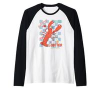 Funny Lobster Crawfish Seafood Delicious Vintage Lobster Camiseta Manga Raglan