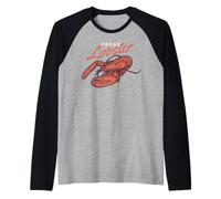 Funny Lobster Crawfish Vintage Lobster Camiseta Manga Raglan