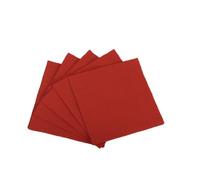 Funny - Lote de 4 paquetes de 250 servilletas desechables (triple espesor, plegables en 4, 33 x 33 cm), color rojo