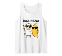 Funny Love Baa-nana Cute Sheep Banana gafas de sol traje de juego de palabras Camiseta sin Mangas