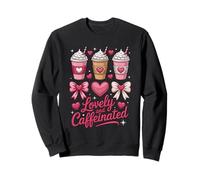 Funny Lovely and Caffeinated Cute Valentine Coffee Lovers Sudadera