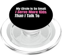Funny Lunch Lady, mi círculo es Tan pequeño Que sirvo a más niños PopSockets PopGrip para MagSafe