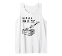 Funny Mad as a Box of Frogs Vintage Grabado Estilo Camiseta sin Mangas