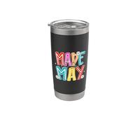 Funny Made It to May Preppy Last Day Teacher Vaso térmico de acero inoxidable de doble pared