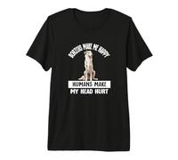 Funny Make Me Happy Not Humans Borzoi Dog Lover Camiseta Premium