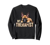Funny Malinois Puppy My Therapist Pastor Belga Dog Sudadera
