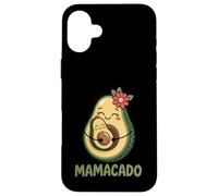 Funny Mamacado Pregnant Avocado Mom Pun Carcasa para iPhone 16 Plus