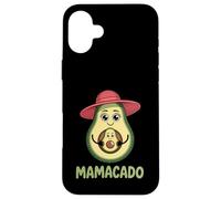 Funny Mamacado Pregnant Avocado Mom Pun Carcasa para iPhone 16 Plus