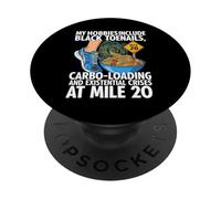 Funny Marathon Runner Carbo Loading Mile 20 Joke PopSockets PopGrip Adhesivo
