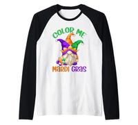 Funny Mardi Gras Quote For Women and Men with Carnival GNOME Camiseta Manga Raglan