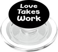 Funny Marriage Humor Design Love Takes Work Couple Life PopSockets PopGrip para MagSafe