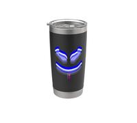Funny Marshmallow 4D SmilingFace Cute Space azul Vaso térmico de acero inoxidable de doble pared