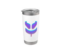Funny Marshmallow 4D SmilingFace Lindo Azul-Rosa-Rojo Vaso térmico de acero inoxidable de doble pared