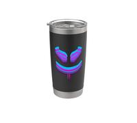Funny Marshmallow 4D SmilingFace Lindo Azul-Rosa-Rojo Vaso térmico de acero inoxidable de doble pared