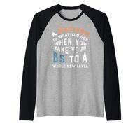 Funny Masters Graduación Tome su BS MBA Degree Graduate Camiseta Manga Raglan