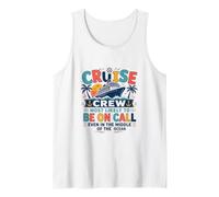 Funny Matching Family Cruise Crew Most Likely to Be On Call Camiseta sin Mangas