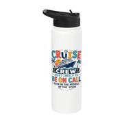 Funny Matching Family Cruise Crew Most Likely to Be On Call Stainless Steel Insulated Water Bottle