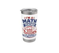 Funny Matemáticas Profesor Problemas Retro Escuela Vaso térmico de acero inoxidable de doble pared