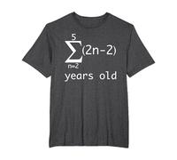 Funny Math Geek 20 cumpleaños, Camisa de 20 años para niños y niñas Camiseta, Hombre Tallas Grandes, Jaspeado Oscuro, 6X Alto