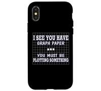 Funny Math I See Graph Paper You Must be planteando algo Carcasa para iPhone X/XS