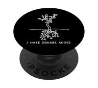 Funny Math Pun I Hate Square Roots Mathematics Professor PopSockets PopGrip Adhesivo