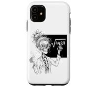 Funny Math Skeleton Teacher Coffee Algebra Science Lover Carcasa para iPhone 11