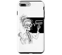 Funny Math Skeleton Teacher Coffee Algebra Science Lover Carcasa para iPhone 7 Plus/8 Plus