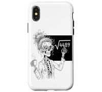 Funny Math Skeleton Teacher Coffee Algebra Science Lover Carcasa para iPhone X/XS