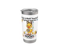Funny Math Teacher Teacher Appreciation Back to School Vaso térmico de acero inoxidable de doble pared