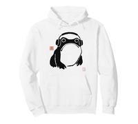 Funny Matsumoto Hoji Grumpy Frog Auriculares Música Arte Sudadera con Capucha
