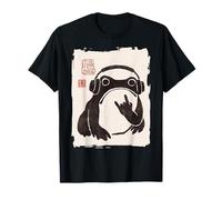Funny Matsumoto Hoji Grumpy Frog Rock-and Roll Arte Musical Camiseta