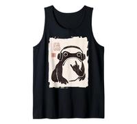 Funny Matsumoto Hoji Grumpy Frog Rock-and Roll Arte Musical Camiseta sin Mangas