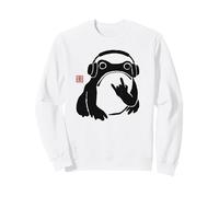Funny Matsumoto Hoji Grumpy Frog Rock-and Roll Arte Musical Sudadera