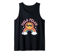 Funny Mela Pelan Retro Groovy Rainbow Sunshine Camiseta sin Mangas