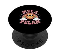 Funny Mela Pelan Retro Groovy Rainbow Sunshine PopSockets PopGrip Adhesivo