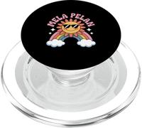 Funny Mela Pelan Retro Groovy Rainbow Sunshine PopSockets PopGrip para MagSafe