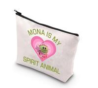 Funny Meme Gift Mona is My Spirit Animal - Bolsa de maquillaje para mamá, meme Cartonn Princes, regalo para novia, Mona Bag UK, Bolsa