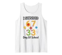 Funny Meme I Survived 100 Days of School 67 Six Seven Camiseta sin Mangas