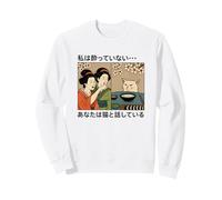Funny Meme, Japanese Geisha Version. Woman Yelling at a Cat Sudadera